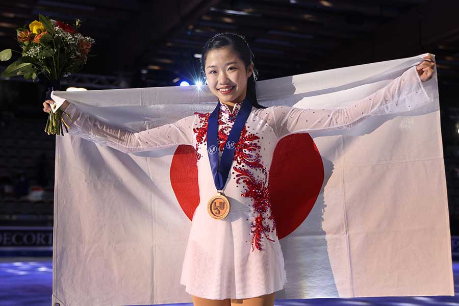 中井亜美は3月の世界ジュニア選手権で銅メダルを獲得した【写真：Getty Images】