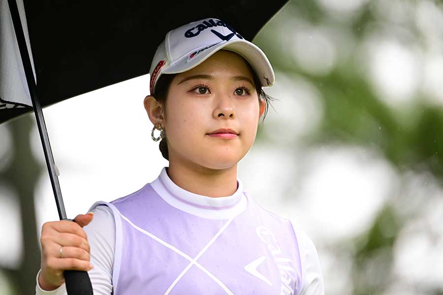 RKB×三井松島レディス第2日、通算1アンダーで25位に後退した吉田鈴【写真：Getty Images】