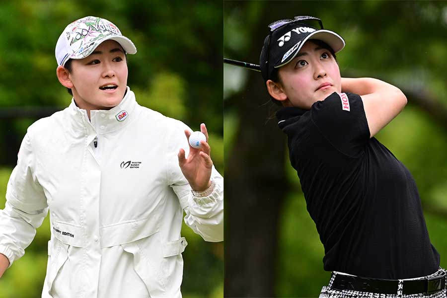 女子ゴルフの岩井明愛（左）と千怜【写真：Getty Images】