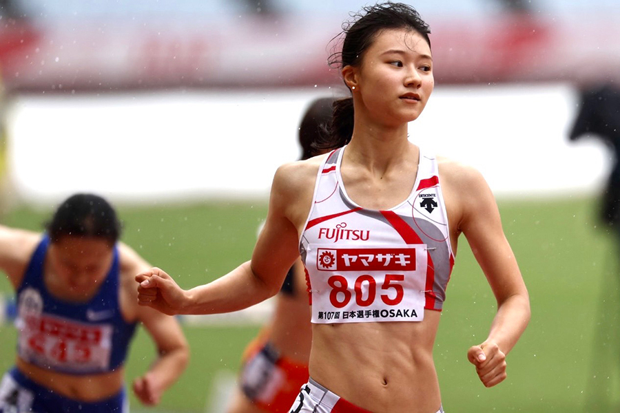 6月の日本選手権で3位に入った女子100メートル障害・田中佑美【写真：奥井隆史】
