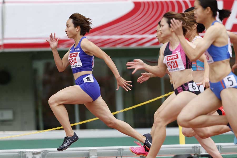 日本選手権女子100メートルに出場した御家瀬緑【写真：奥井隆史】