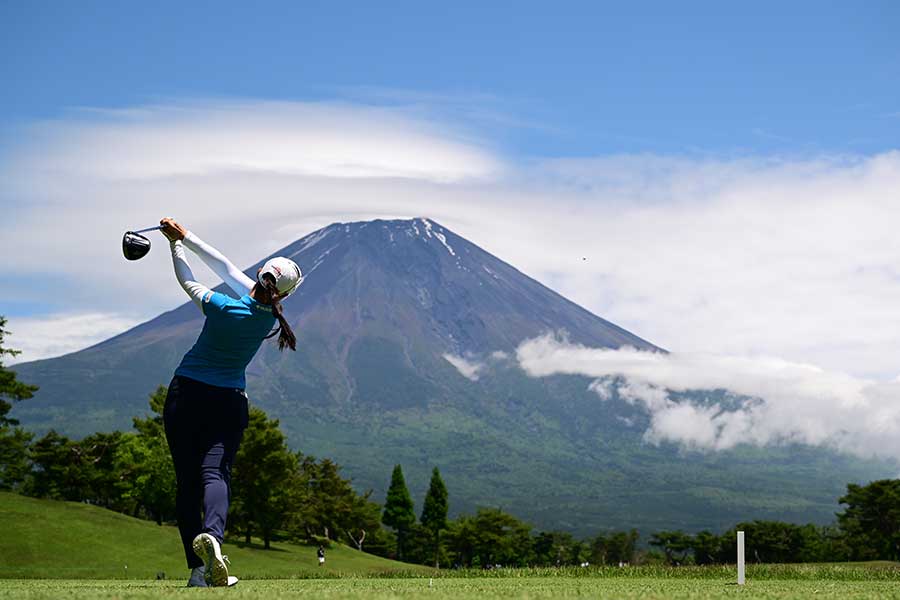 富士山を望めるコースでリシャール・ミル ヨネックスレディスのプロアマ戦が行われた【写真：Getty Images】