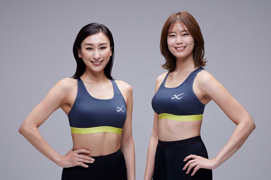 CW-Xのスポーツブラの広告に起用される浅田舞さん（左）と稲村亜美さん【写真提供：ワコール】
