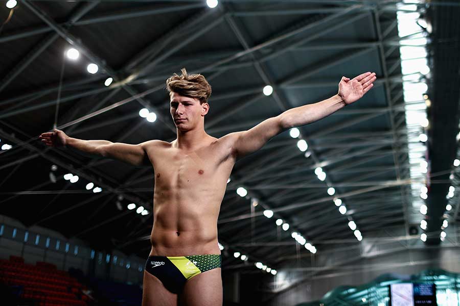 男子10メートル高飛び込みオーストラリア代表のサミュエル・フリッカー【写真：Getty Images】
