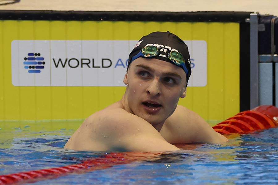 世界水泳福岡に出場しているニュージーランド代表ルイス・クレアバート【写真：Getty Images】