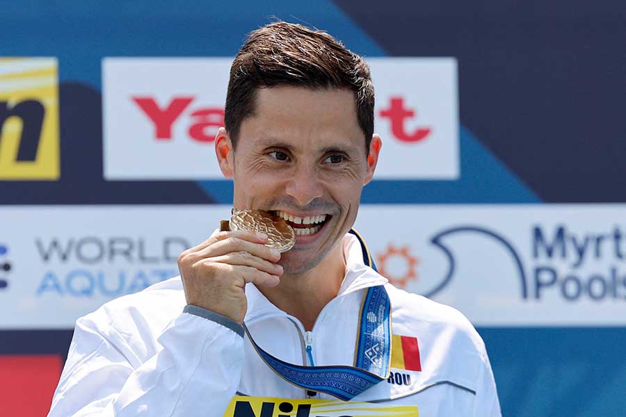 男子ハイダイビングで金メダルを獲得したコンスタンティン・ポポビッチ【写真：ロイター】