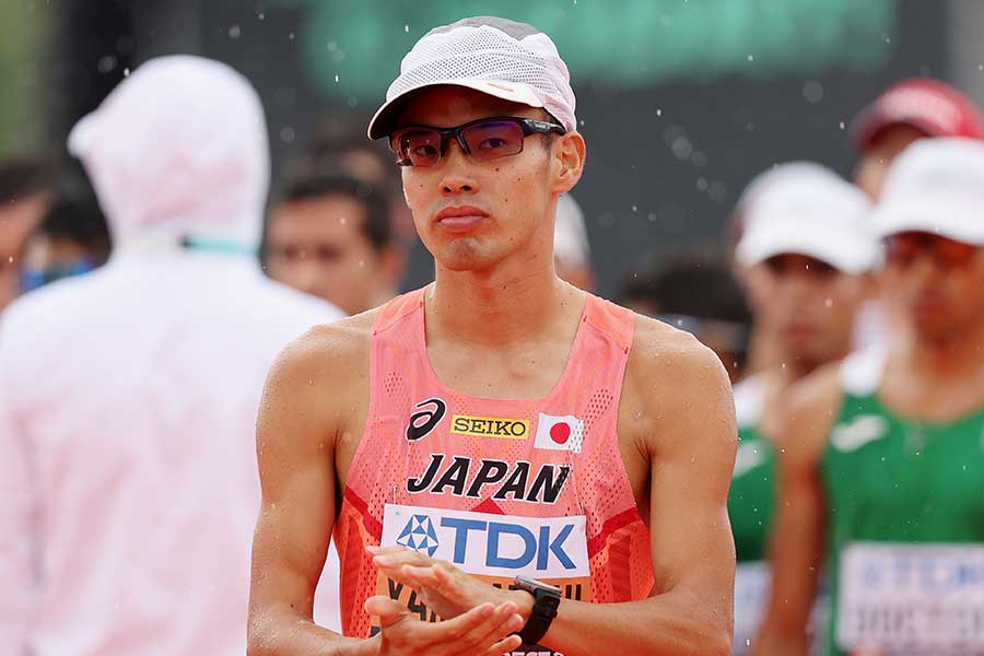 男子20キロ競歩に出場した山西利和【写真：Getty Images】