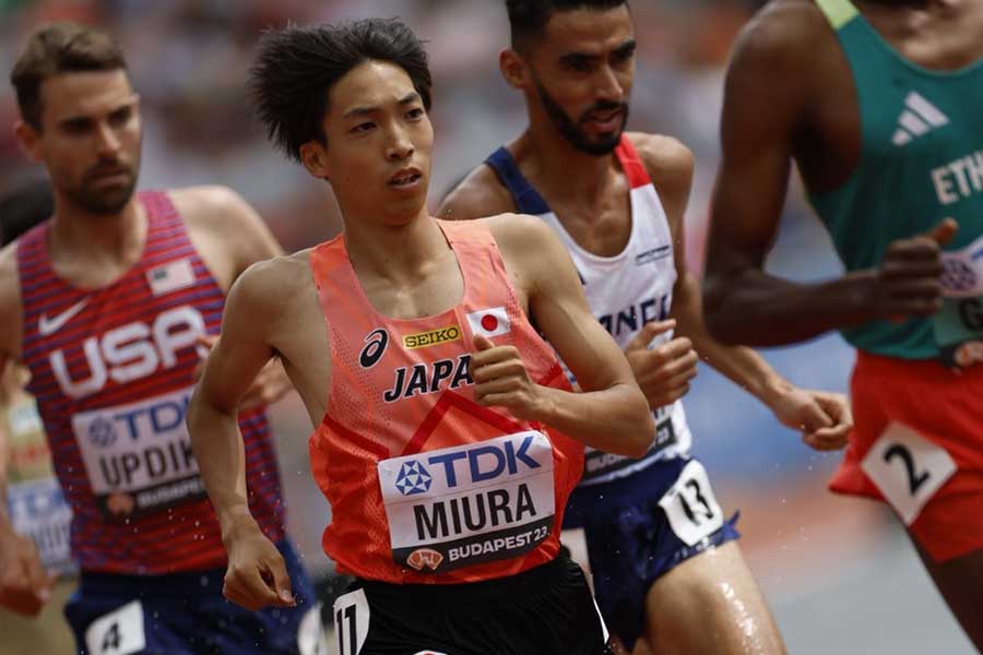 男子3000メートル障害の三浦龍司【写真：奥井隆史】