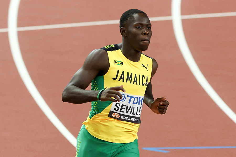 男子100メートル予選に出場したオブリク・セヴィル【写真：Getty Images】