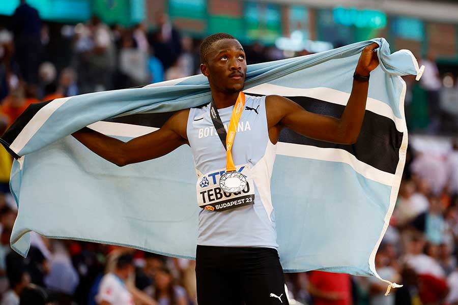 世界陸上・男子100メートルで銀メダルを獲得したレツィレ・テボゴ【写真：ロイター】