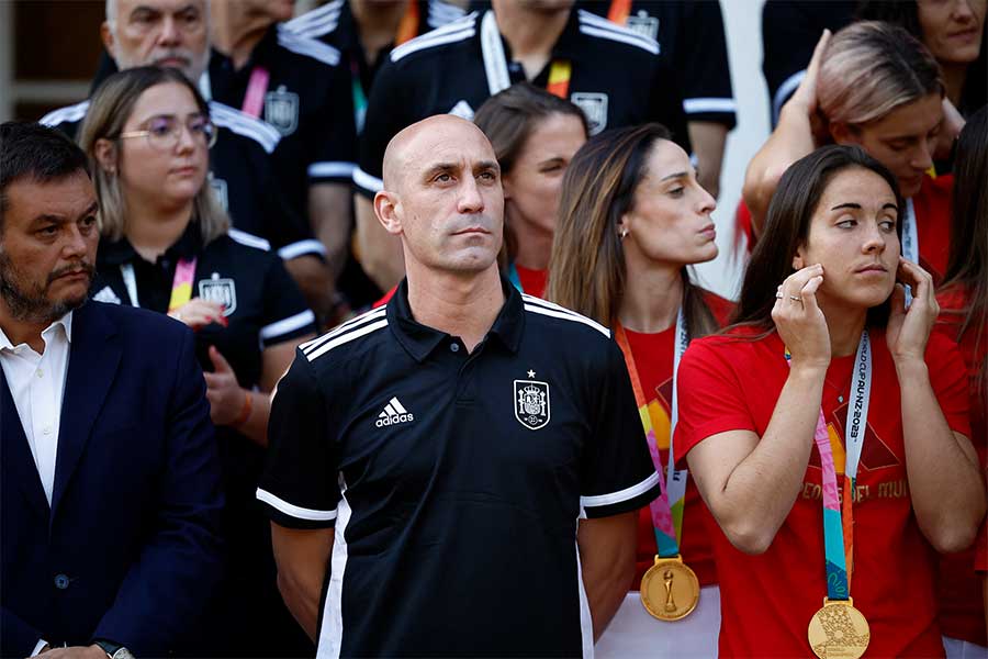 スペインサッカー連盟のルイス・ルビアレス会長【写真：ロイター】