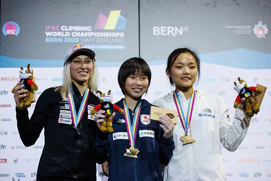 8月に行われた世界選手権の女子リードでは日本人初優勝の快挙を達成した【写真：Getty Images】
