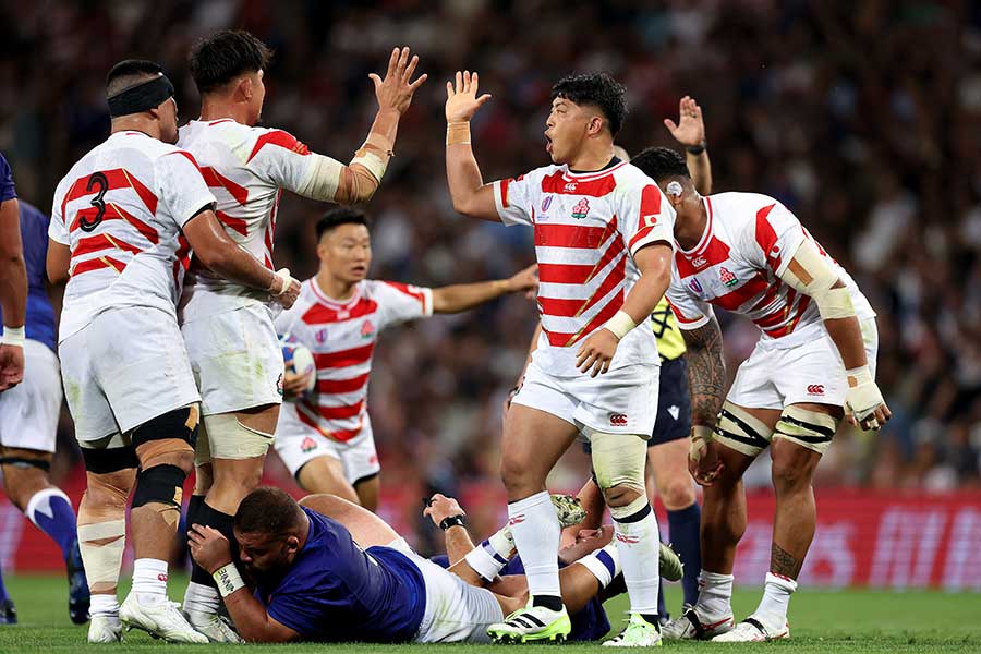 サモアを下したラグビー日本代表【写真：Getty Images】