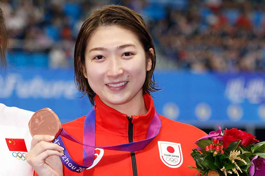 アジア大会50メートルバタフライで銅メダルを獲得した池江璃花子【写真：Getty Images】