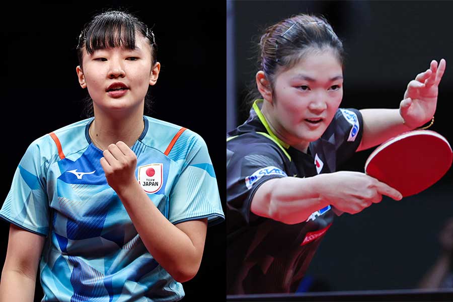 張本美和（左）と木原美悠【写真：Getty Images】