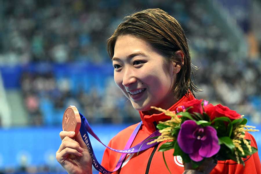 競泳女子50メートルバタフライで銅メダルを獲得した池江璃花子【写真：ロイター】