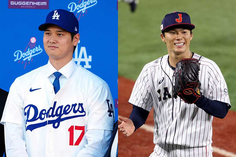 大谷翔平（左）と山本由伸【写真：ロイター、Getty Images】