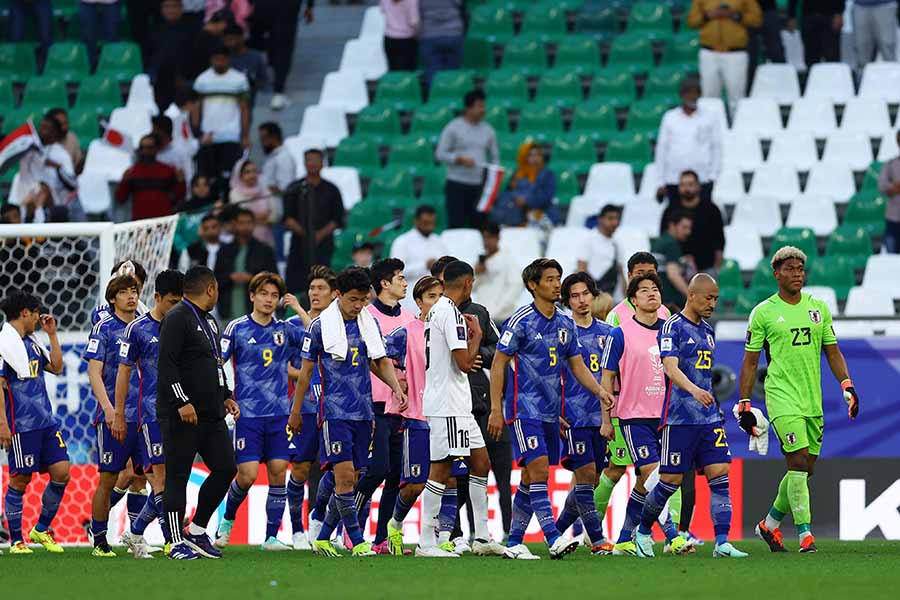 アジアカップ2戦目でイラクに敗れたサッカー日本代表【写真：ロイター】