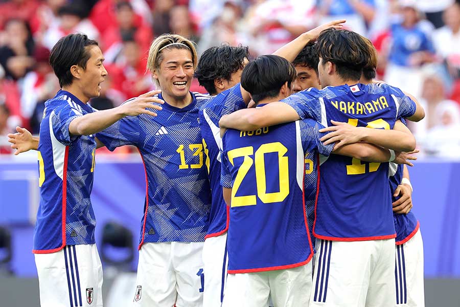 インドネシアに勝利したサッカー日本代表【写真：Getty Images】