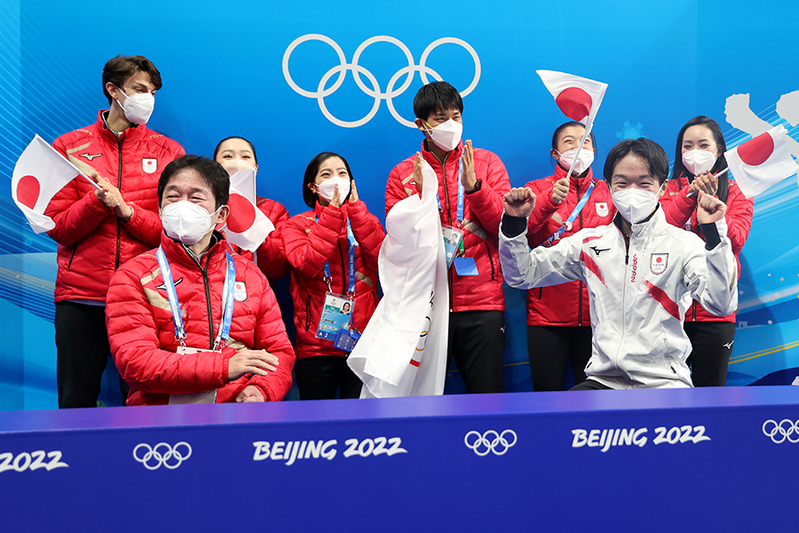 北京五輪のキスクラで歓喜する日本代表【写真：Getty Images】