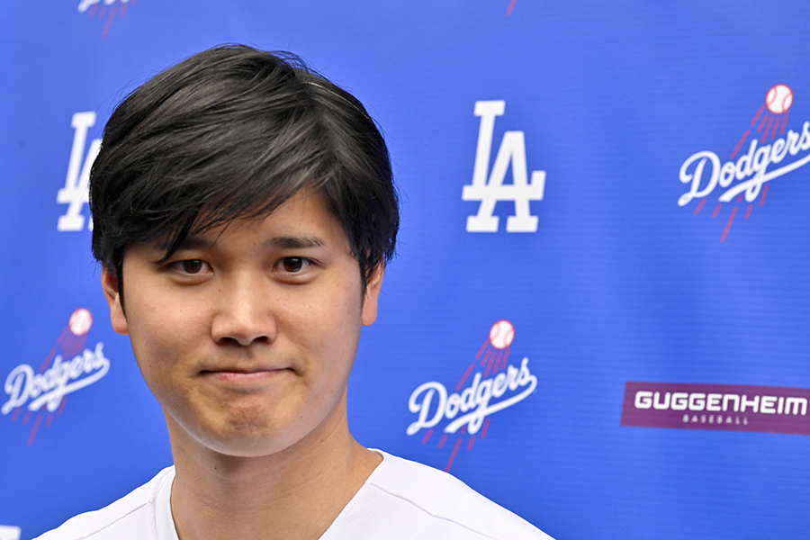 囲み取材にも応じたドジャースの大谷翔平投手【写真：Getty Images】