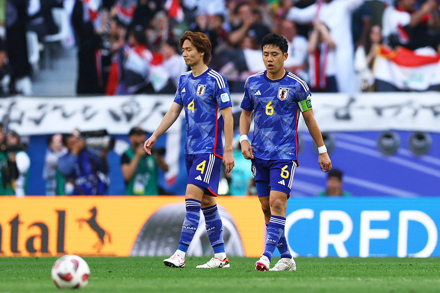 イランに1-2で敗れ、8強敗退となったサッカー日本代表【写真：ロイター】