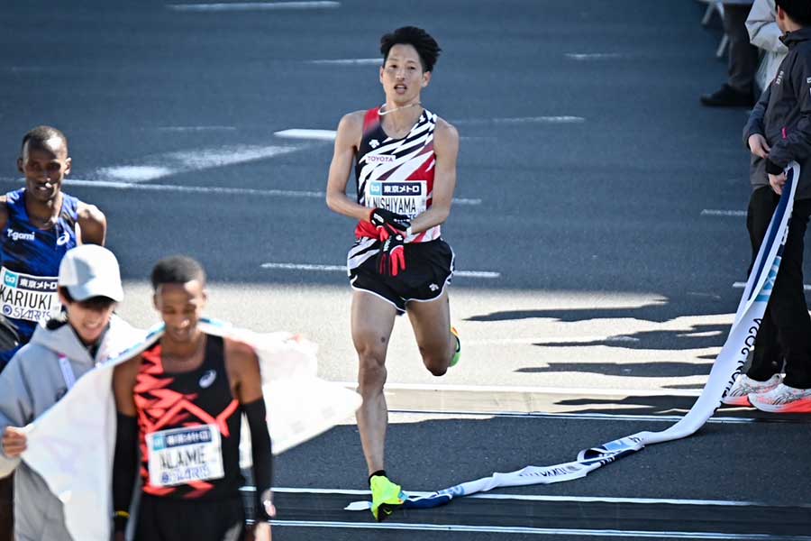 東京マラソンで日本人トップの9位だった西山雄介【写真：中戸川知世】