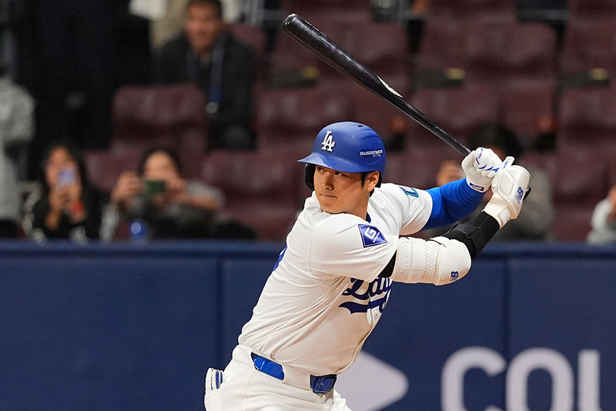 第1打席で空振り三振に倒れたドジャースの大谷翔平【写真：Getty Images】