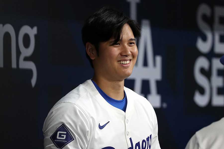 韓国プロ野球のキウムとのエキシビジョンマッチに出場した大谷翔平【写真：Getty Images】