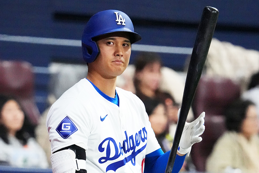 エキシビション2戦目に出場しているドジャースの大谷翔平【写真：Getty Images】