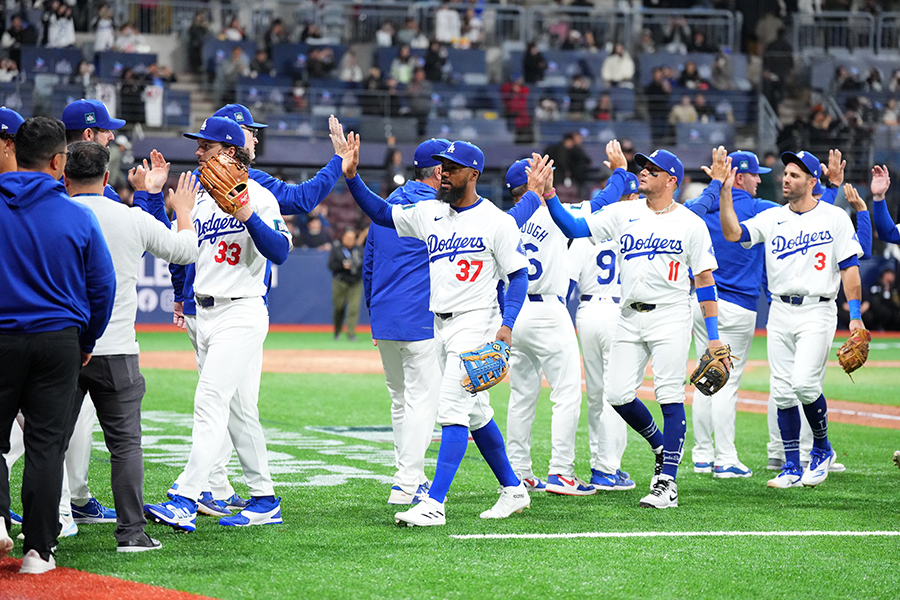 韓国代表とエキシビションマッチを戦ったドジャース【写真：Getty Images】