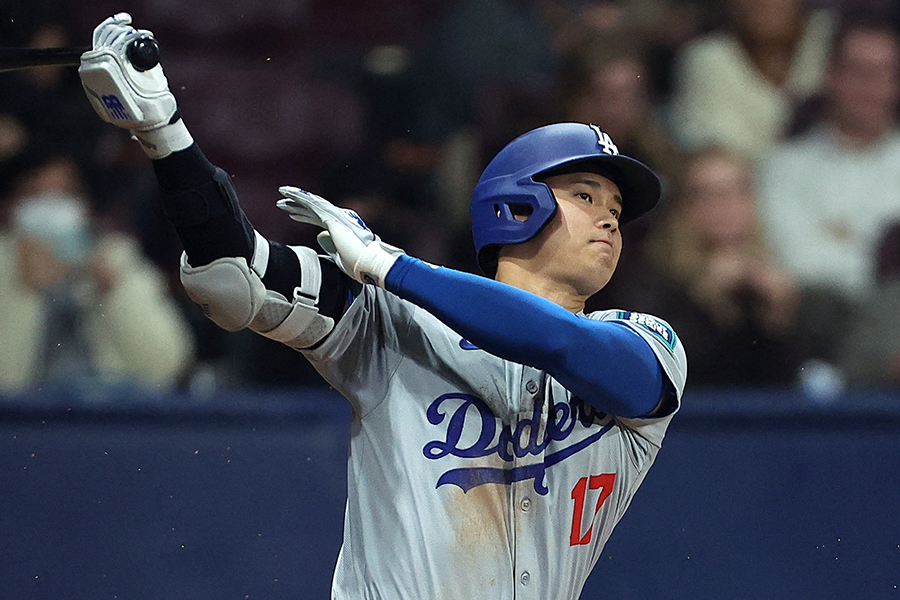 パドレス戦に出場したドジャースの大谷翔平【写真：ロイター】