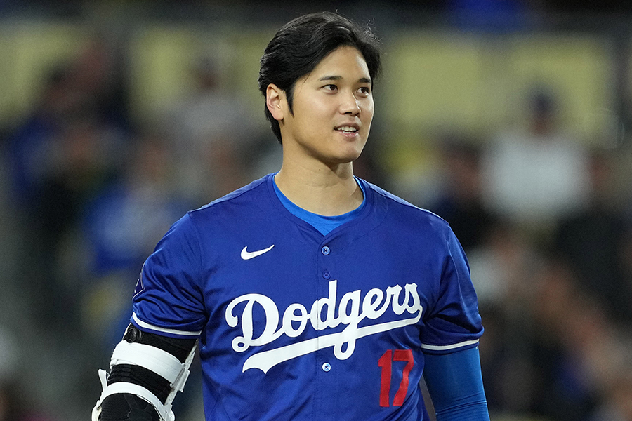 エンゼルス戦に出場したドジャース・大谷翔平【写真：ロイター】