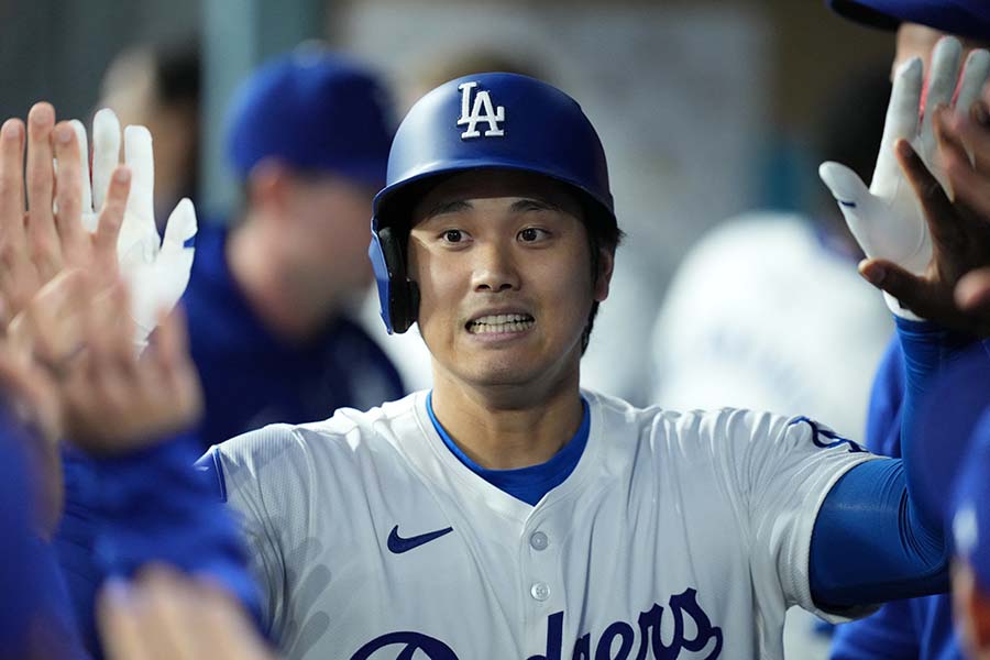 MLBの日本人歴代最多タイとなる通算175号を放ったドジャースの大谷翔平【写真：ロイター】