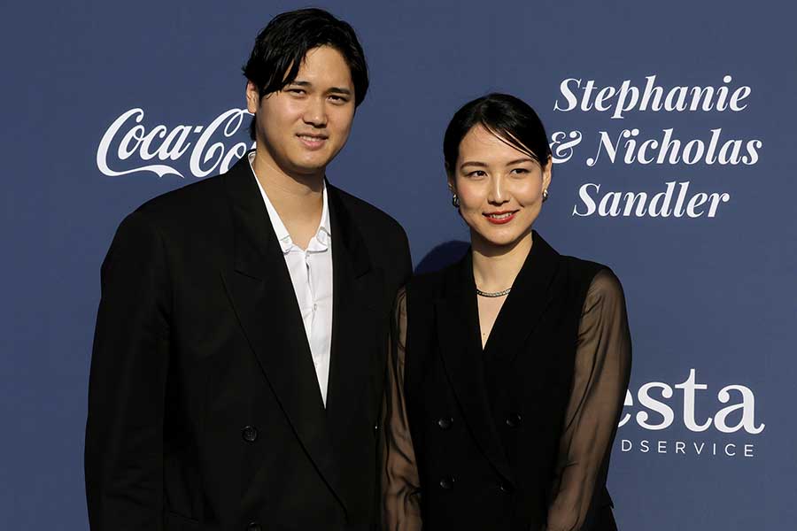 ドジャースの大谷翔平と妻・真美子さん【写真：Getty Images】