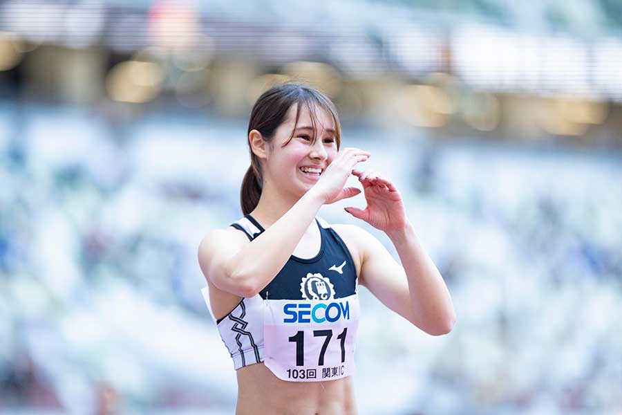 女子1部・400メートル障害で6位入賞した東学大・タネル舞璃乃【写真：中戸川知世】