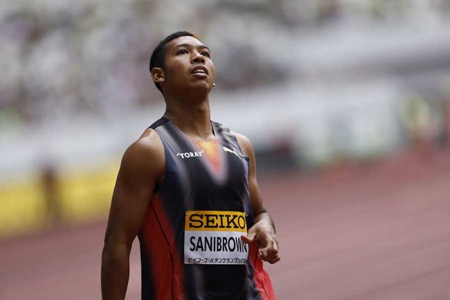 サニブラウンが100m決勝でまさかの波乱 後半失速で8位、パリ五輪内定