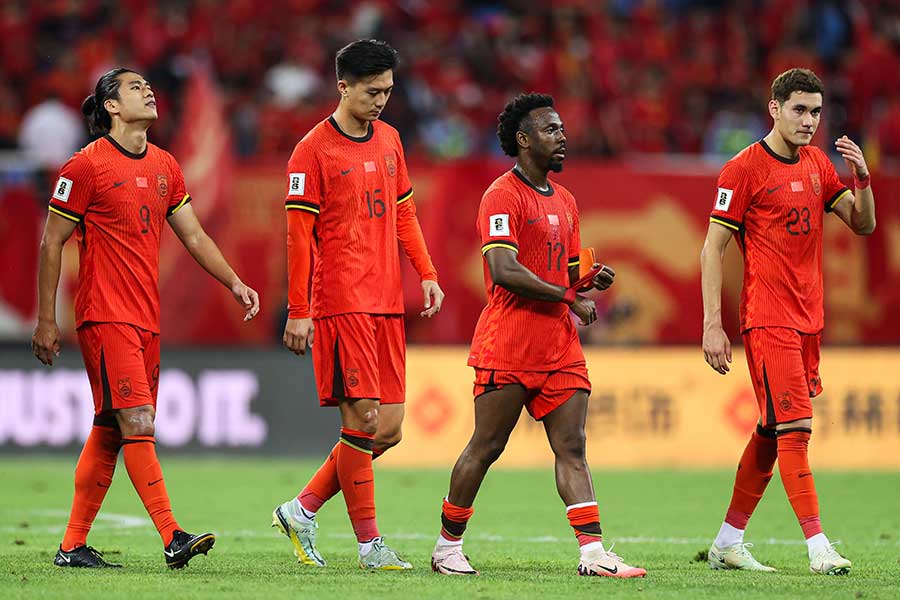 北中米W杯アジア2次予選第5節、ホームでタイと1-1で引き分けたサッカー中国代表【写真：Getty Images】