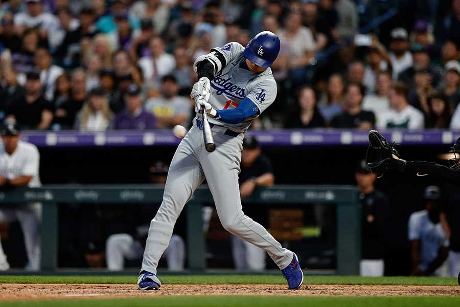 ロッキーズ戦に先発出場したドジャースの大谷翔平【写真：ロイター】