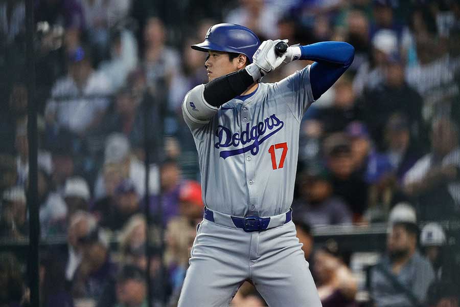 ロッキーズ戦に先発出場したドジャースの大谷翔平【写真：ロイター】