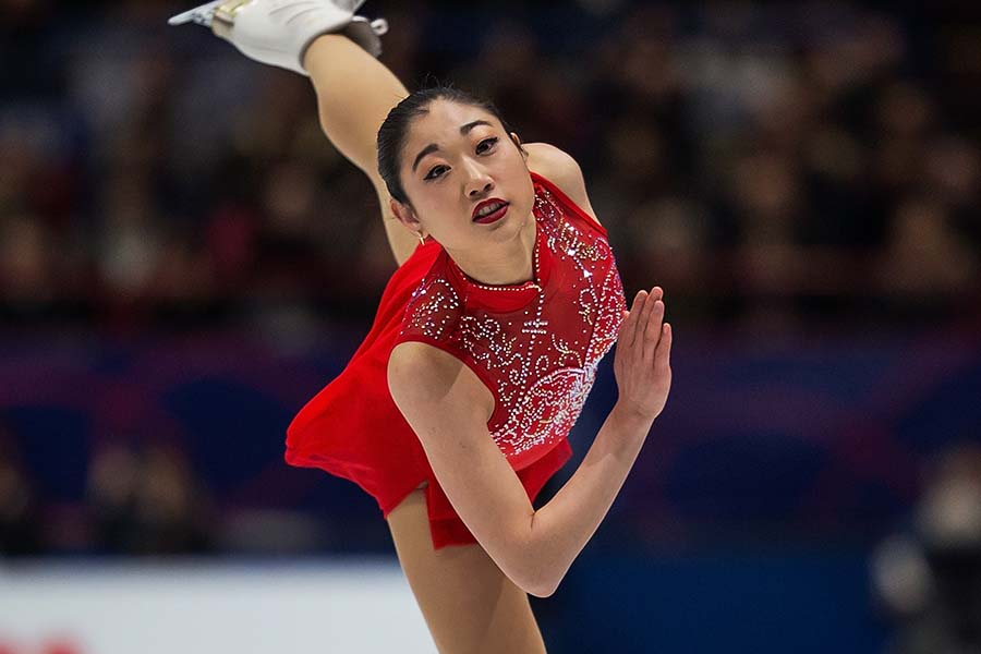 フィギュアスケートの長洲未来（撮影は2018年）【写真：Getty Images】