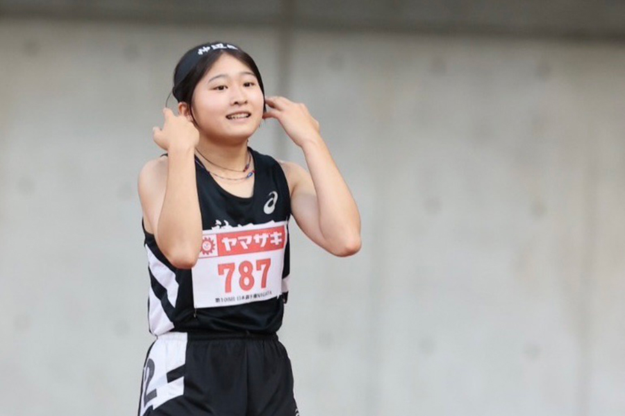 日本選手権初日、女子100メートルに出場した三好美羽