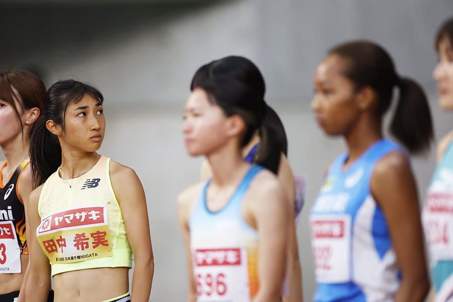 日本選手権初日、女子1500メートル予選に出場した田中希実【写真：奥井隆史】