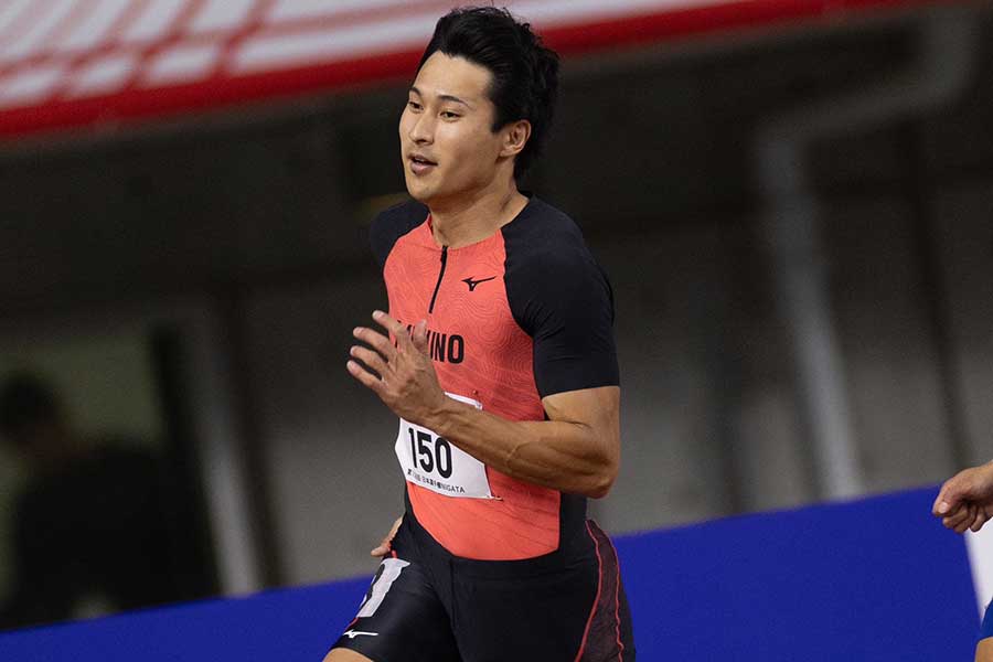 男子200メートル予選に出場した飯塚翔太【写真：奥井隆史】