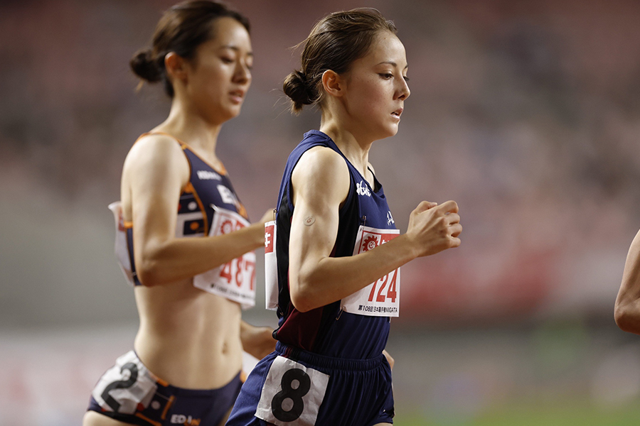 女子1500メートル決勝に出場したドルーリー朱瑛里【写真：奥井隆史】