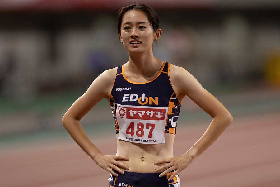 女子1500メートル決勝で3位に入った樫原沙紀【写真：奥井隆史】