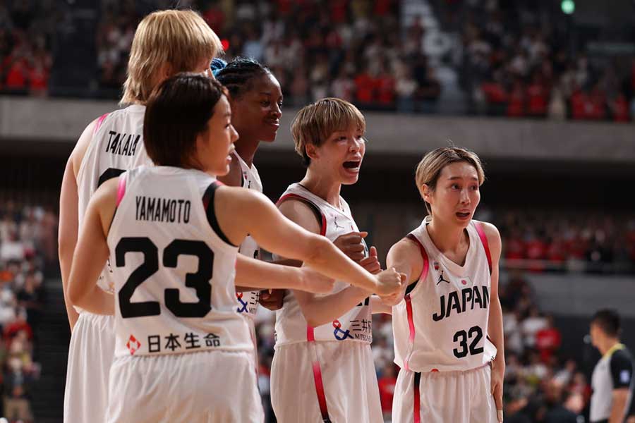 ニュージーランドとの強化試合に勝利した女子バスケ日本代表【写真：Getty Images】