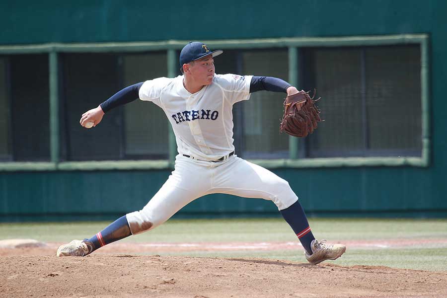 1失点完投した横浜立野のエース・丸山真翔投手【写真：羽鳥慶太】