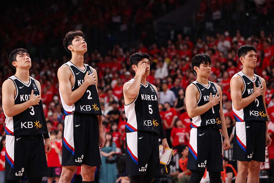 男子バスケ日本代表と強化試合を行った韓国代表【写真：Getty Images】