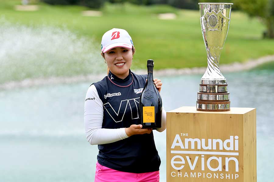 海外メジャーエビアン選手権で優勝した古江彩佳【写真：Getty Images】